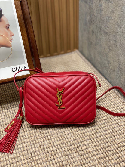 Saint Laurent LOU Quilted Camera Bag in Leather