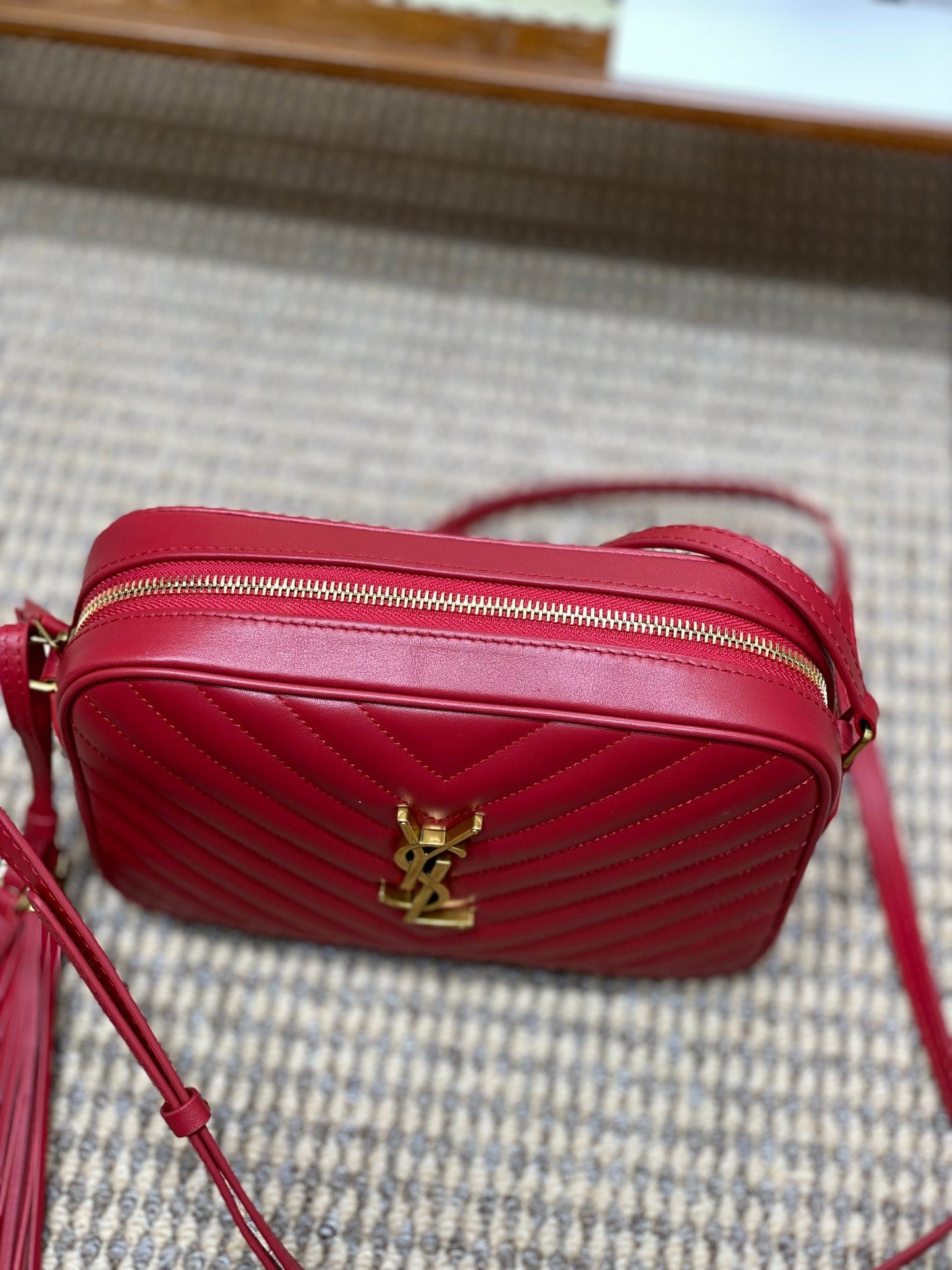 Saint Laurent LOU Quilted Camera Bag in Leather