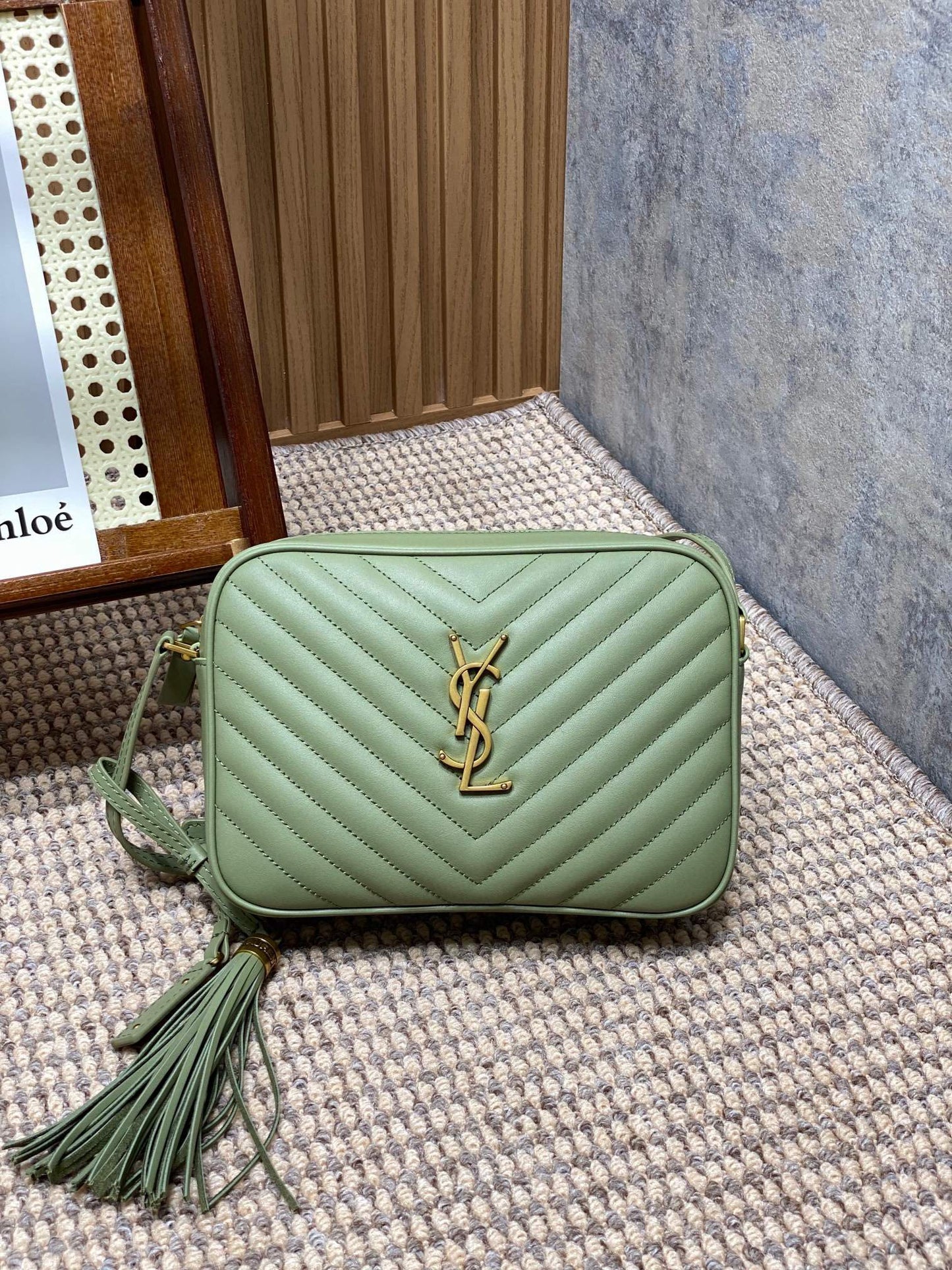 Saint Laurent LOU Quilted Camera Bag in Leather