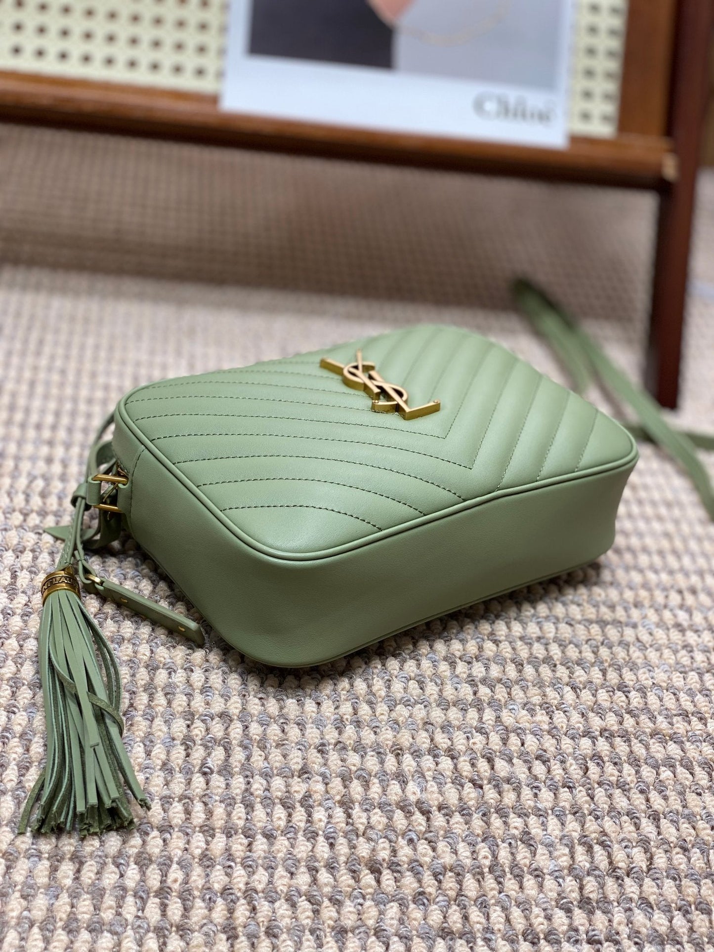 Saint Laurent LOU Quilted Camera Bag in Leather