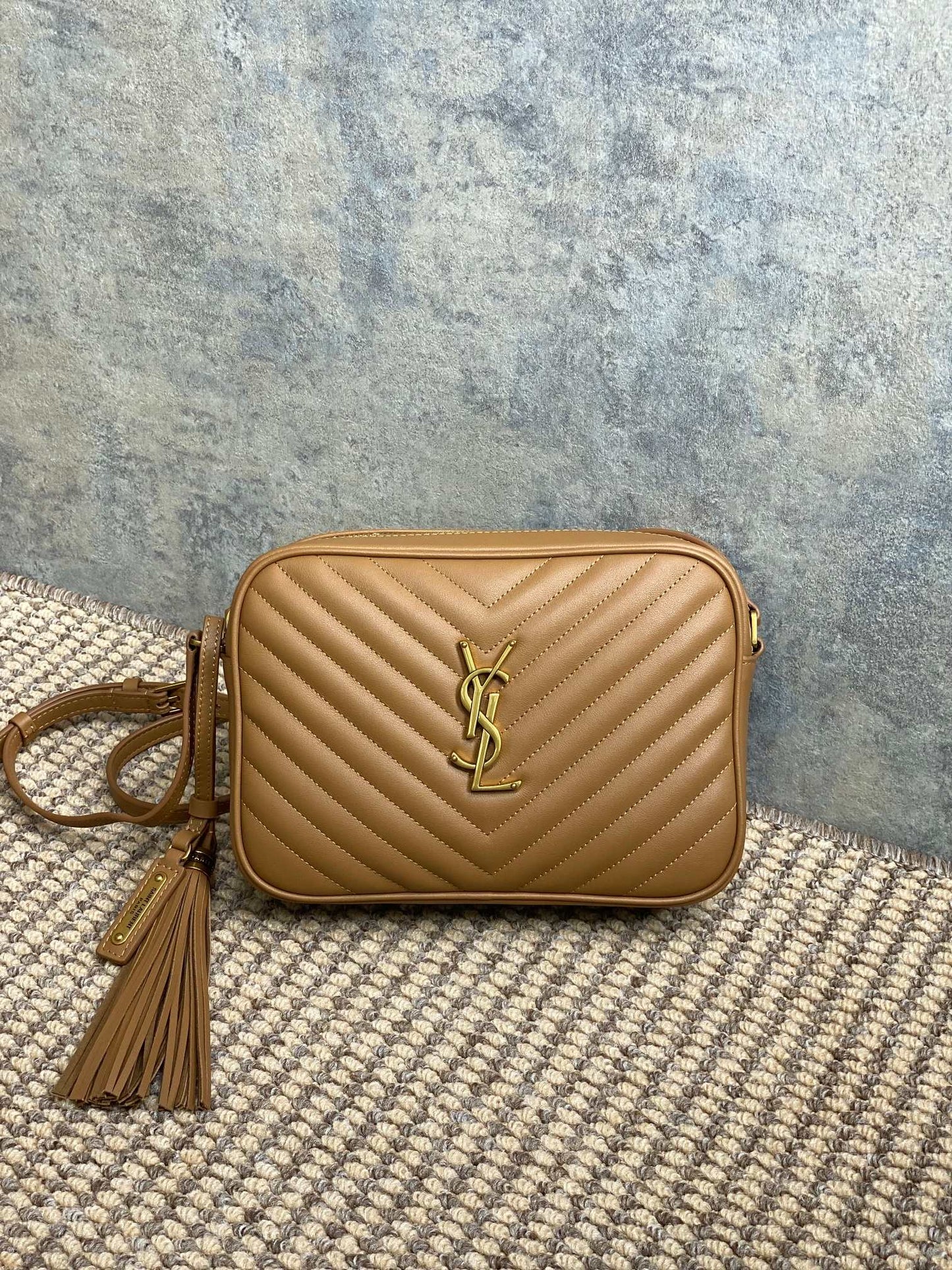 Saint Laurent LOU Quilted Camera Bag in Leather
