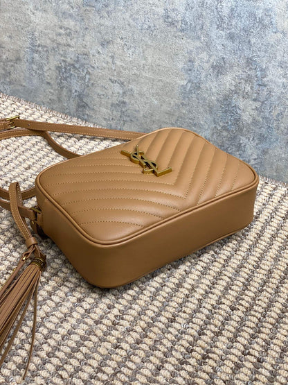 Saint Laurent LOU Quilted Camera Bag in Leather