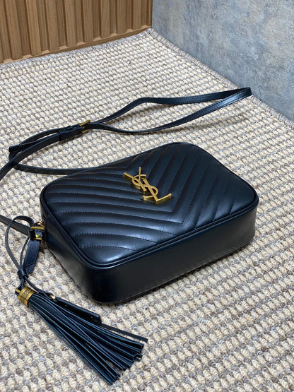 Saint Laurent LOU Quilted Camera Bag in Leather