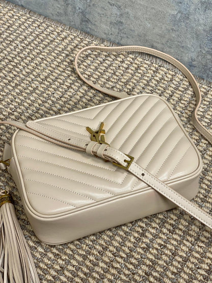 Saint Laurent LOU Quilted Camera Bag in Leather