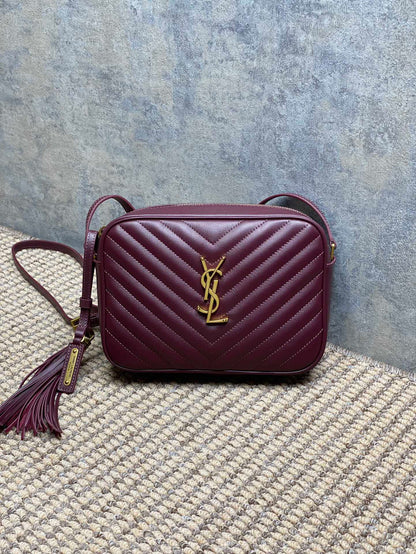 Saint Laurent LOU Quilted Camera Bag in Leather