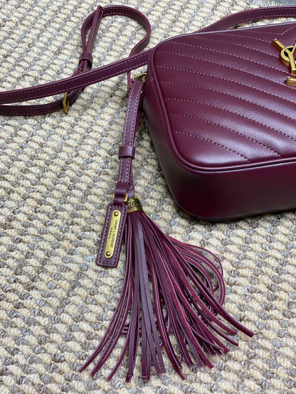 Saint Laurent LOU Quilted Camera Bag in Leather