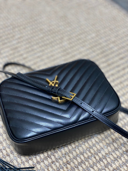 Saint Laurent LOU Quilted Camera Bag in Leather