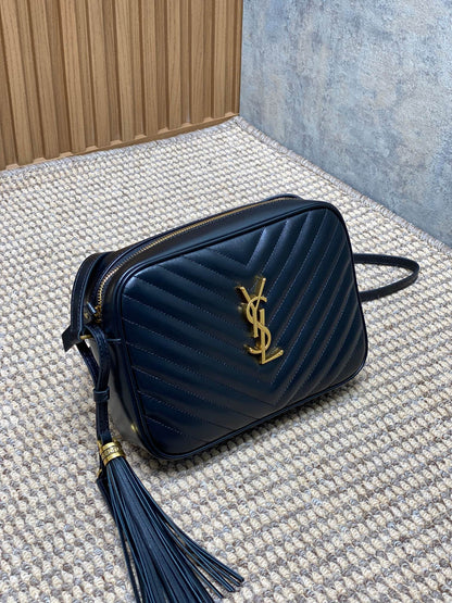 Saint Laurent LOU Quilted Camera Bag in Leather