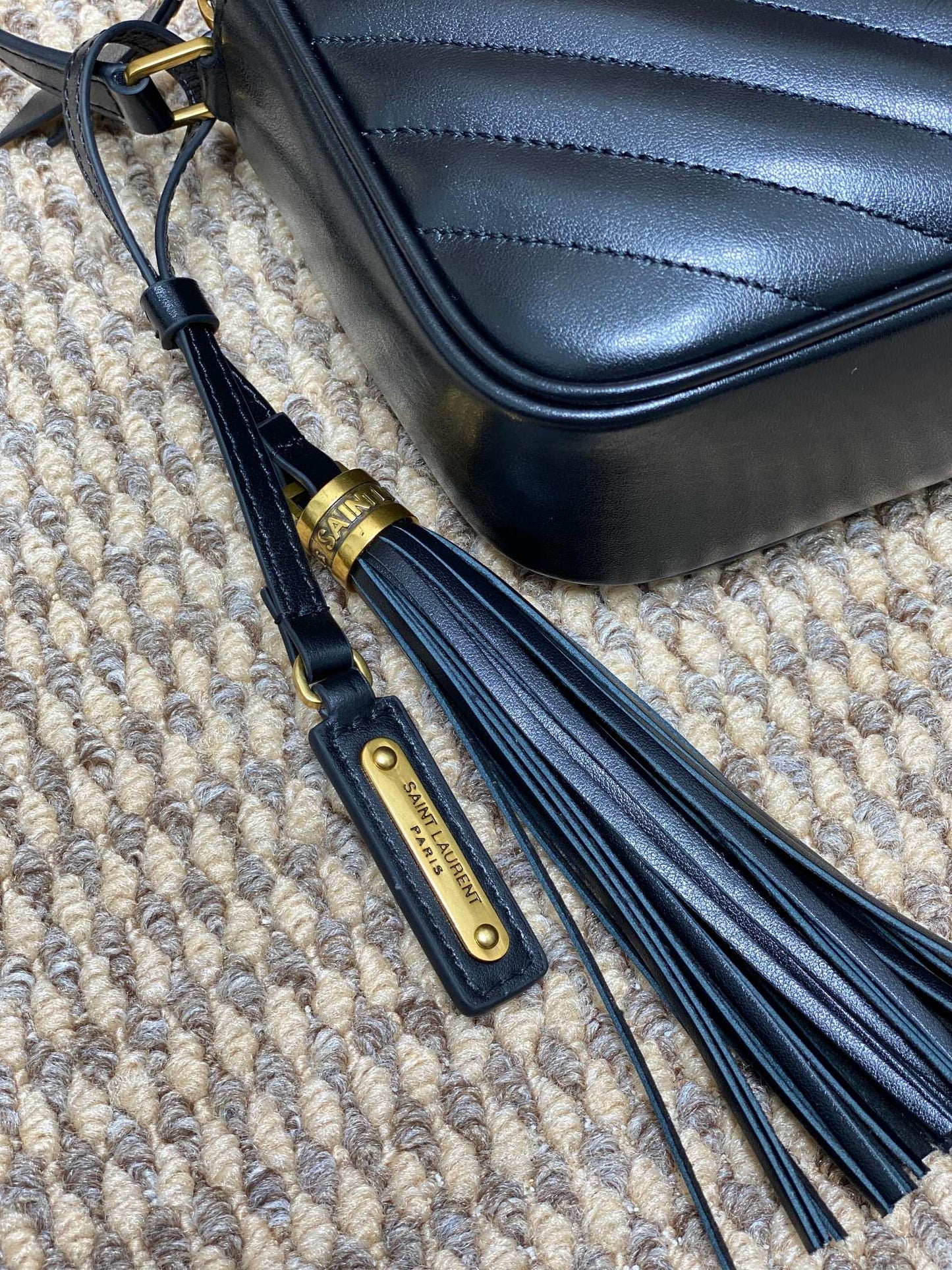 Saint Laurent LOU Quilted Camera Bag in Leather