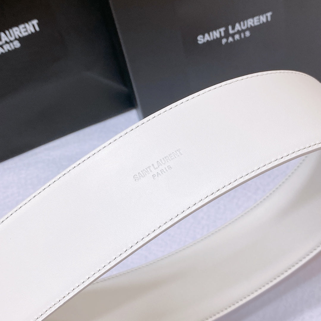 Saint Laurent Monogram Buckle Leather Belt