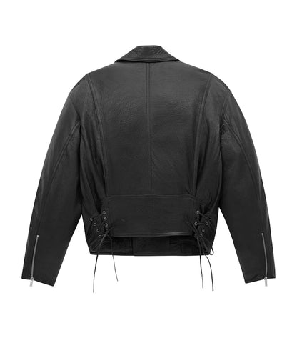 Saint Laurent Oversized Leather Biker Jacket
