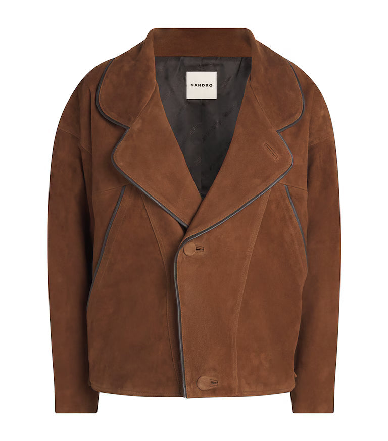 Sandro Paris Suede Oversized Jacket