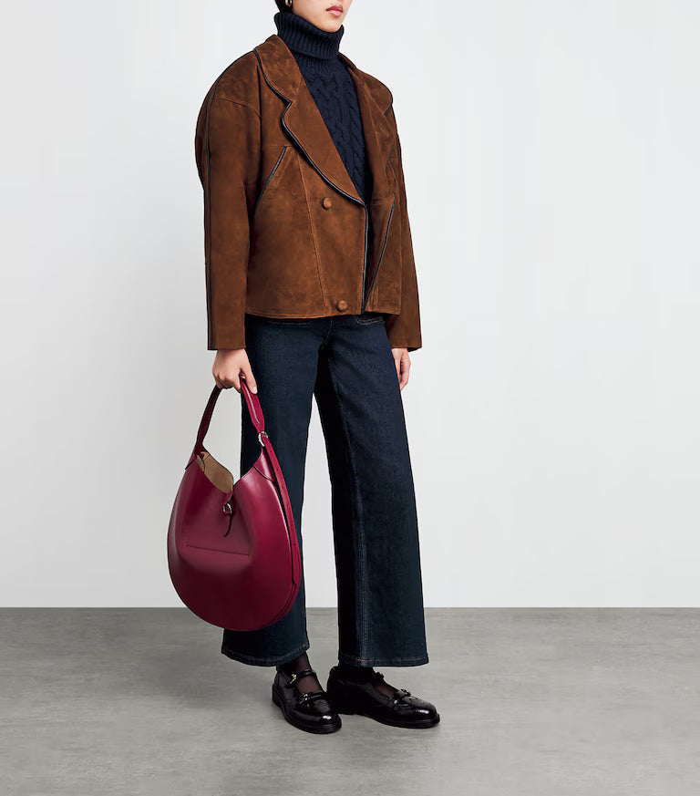 Sandro Paris Suede Oversized Jacket