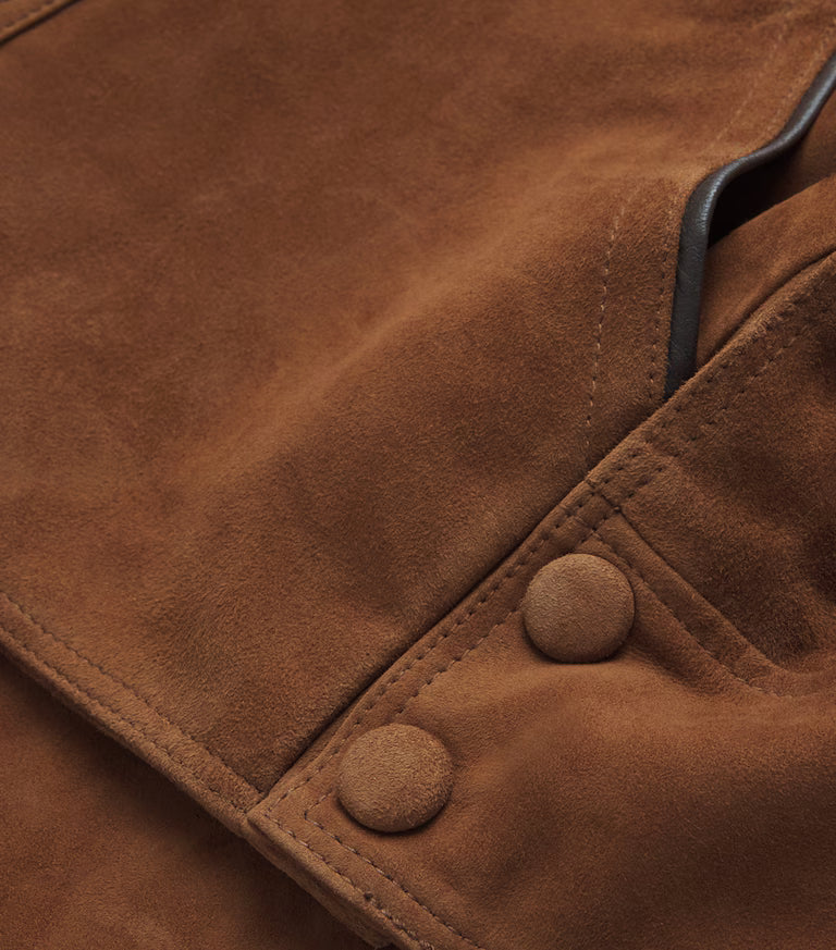 Sandro Paris Suede Oversized Jacket