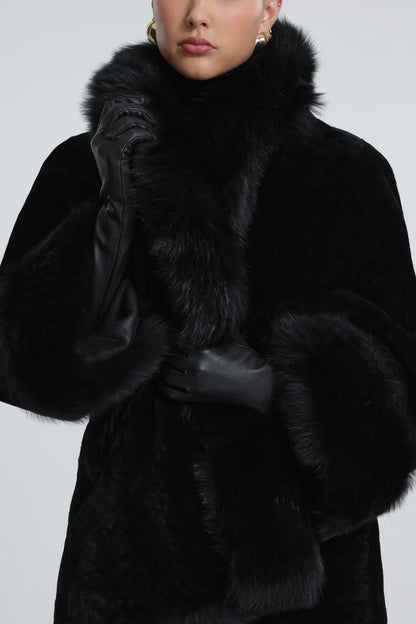 Sima Short Fur-Trimmed Coat