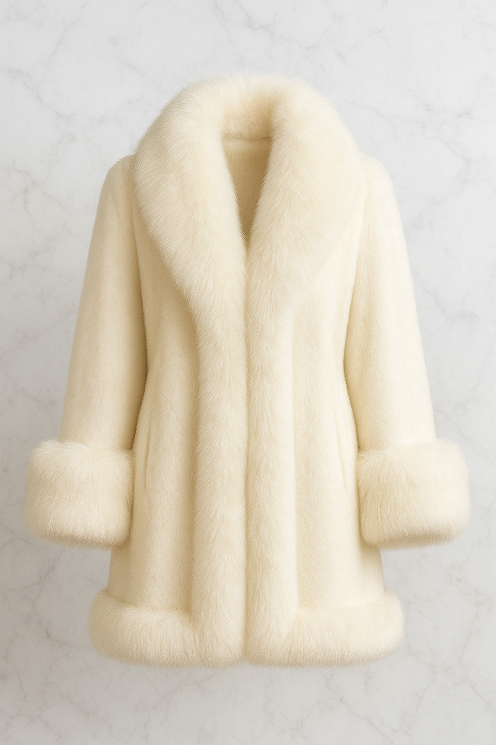 Sima Short Fur-Trimmed Coat