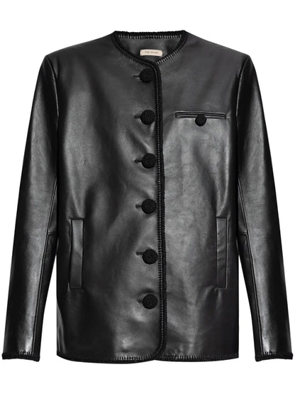 The Mannei Paris Black Leather Jacket