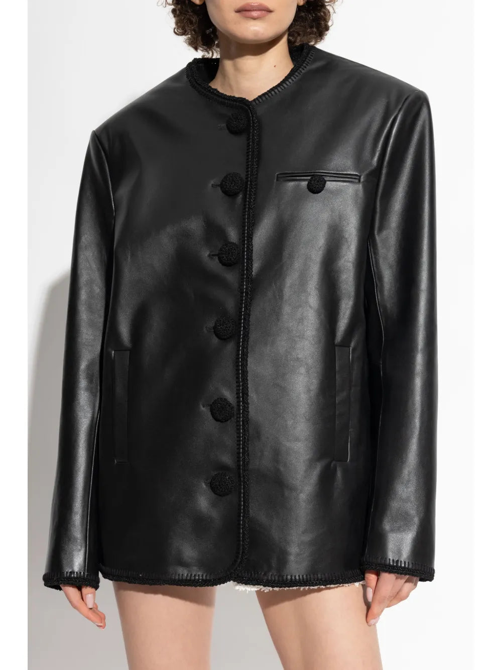 The Mannei Paris Black Leather Jacket