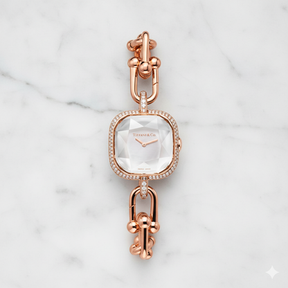 Tiffany & Co. Cocktail Cushion Knot Bracelet Watch - White