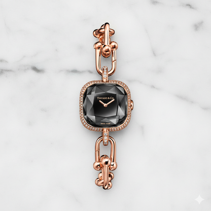 Tiffany & Co. Cocktail Cushion Knot Bracelet Watch - Black