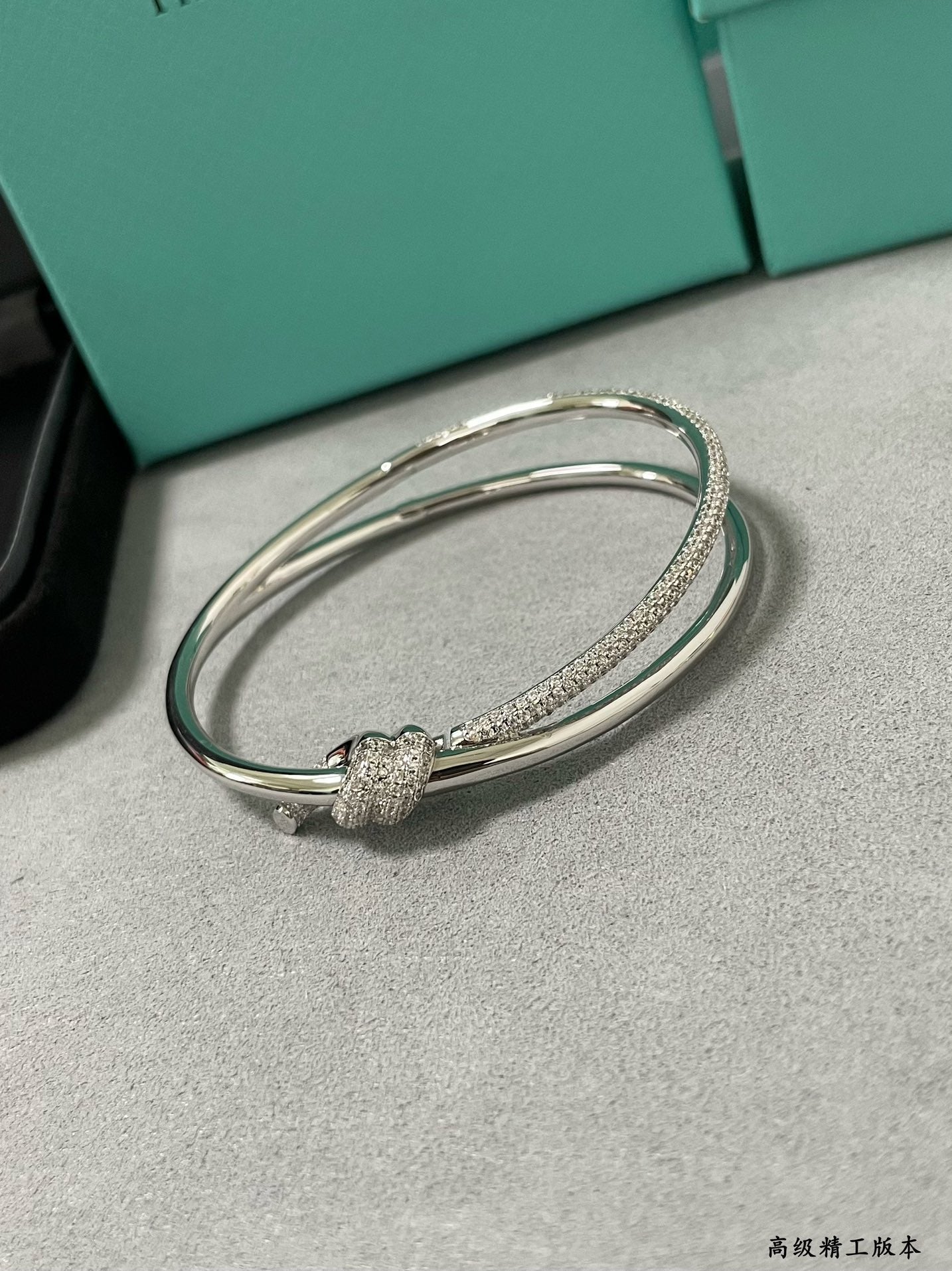 Tiffany & Co. Knot Double Row Hinged Bangle