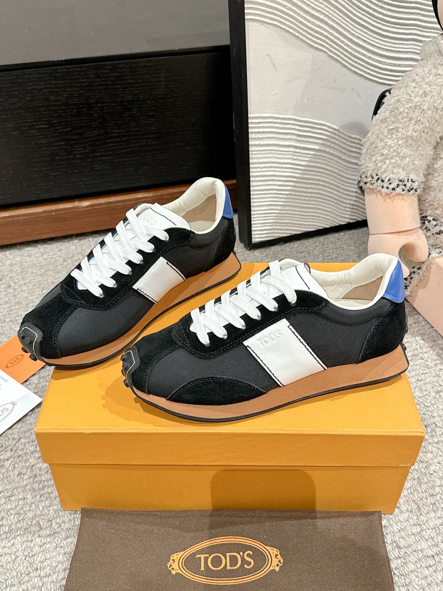 Tod's Vintage Sneakers in Leather and Technical Fabric