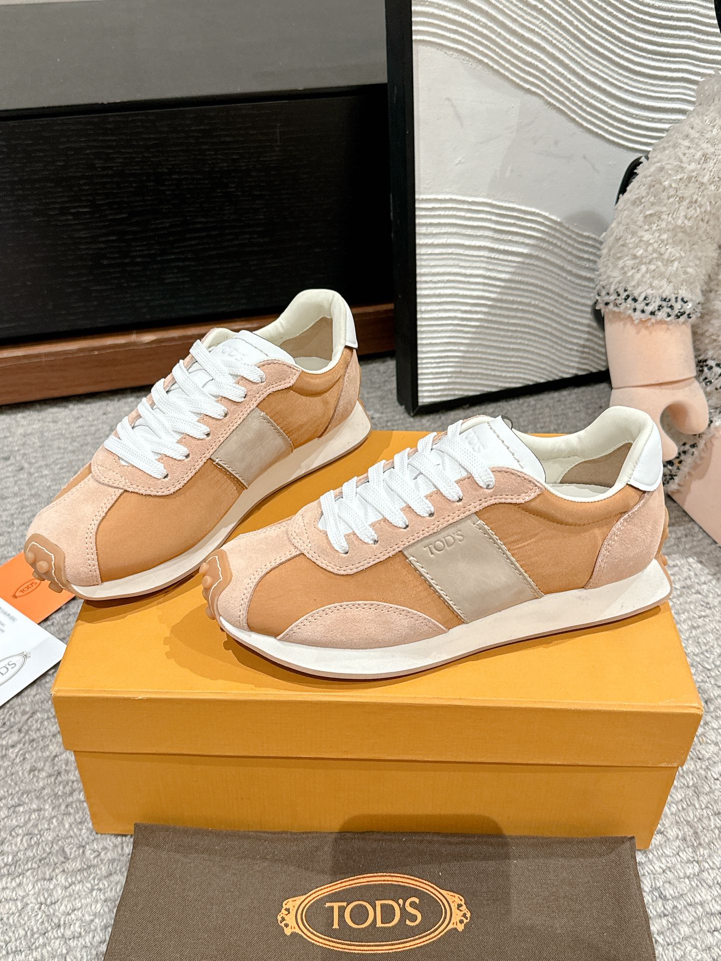 Tod's Vintage Sneakers in Leather and Technical Fabric