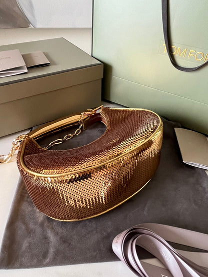 Tom Ford Bianca Mini Hobo Bag in Sequins