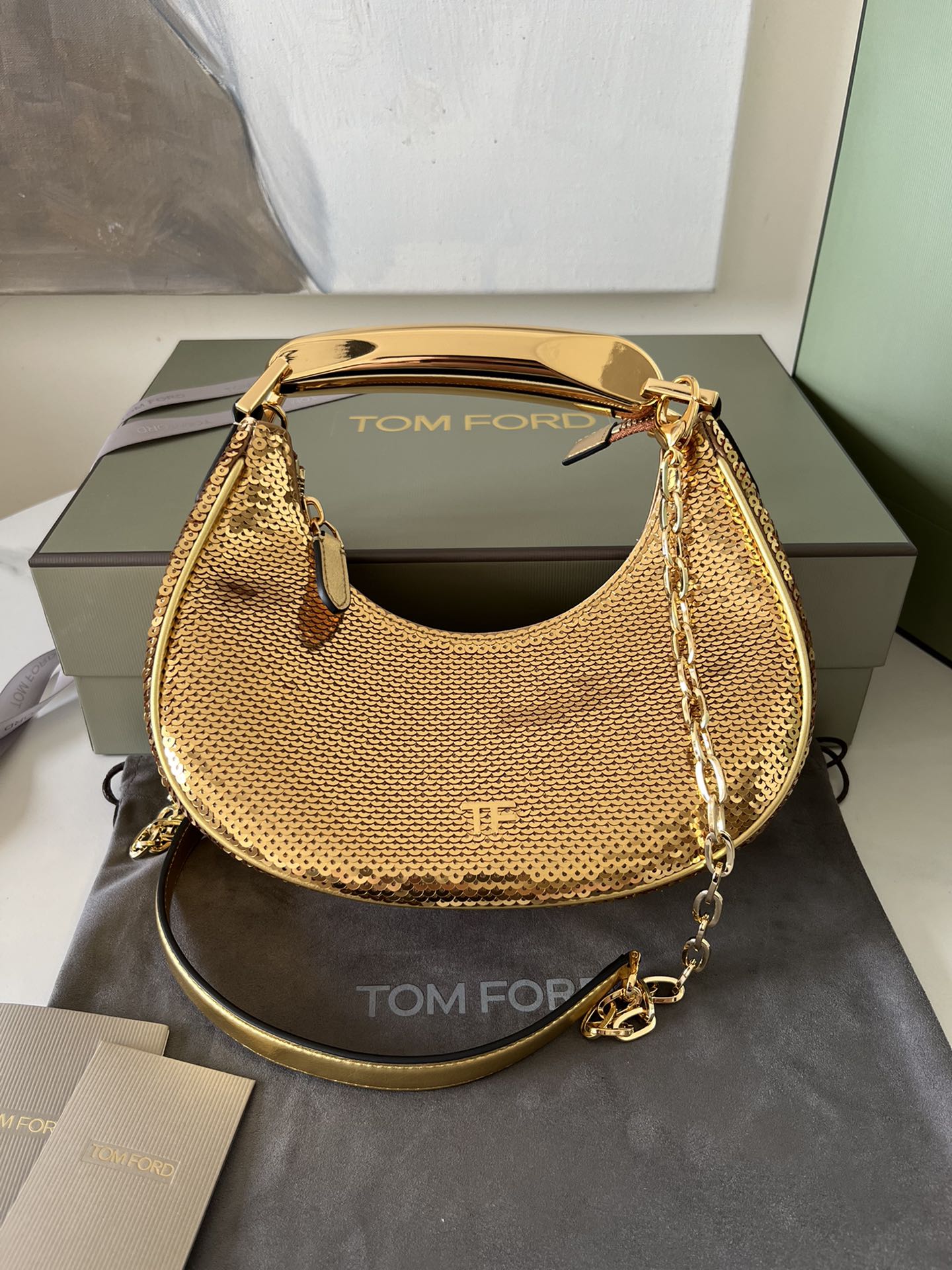 Tom Ford Bianca Mini Hobo Bag in Sequins