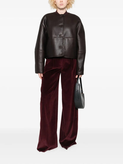 Totême Shearling-Lined Leather Jacket