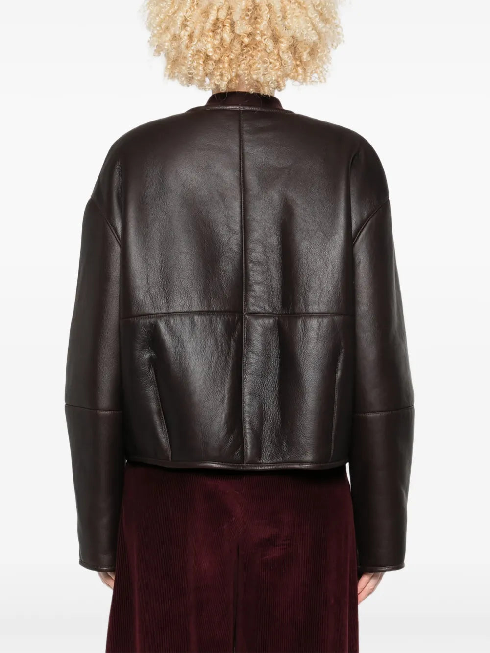 Totême Shearling-Lined Leather Jacket