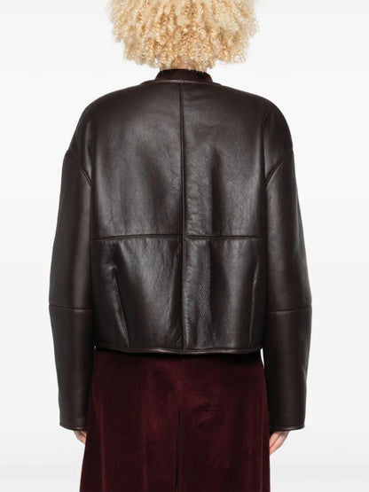 Totême Shearling-Lined Leather Jacket