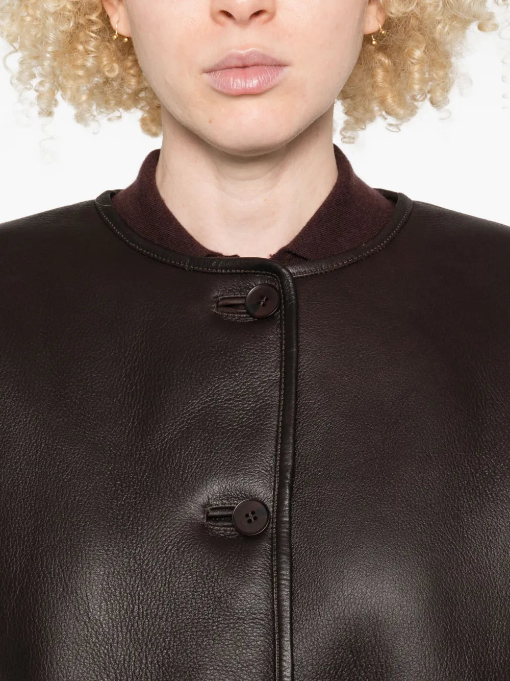 Totême Shearling-Lined Leather Jacket