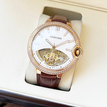 Cartier Flying Tourbillon Skeleton (Diamond Bezel)