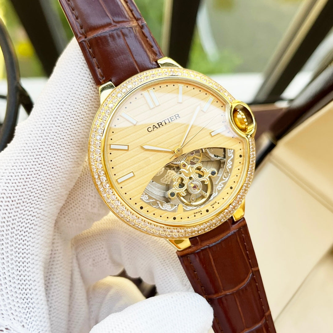 Cartier Flying Tourbillon Skeleton (Diamond Bezel)