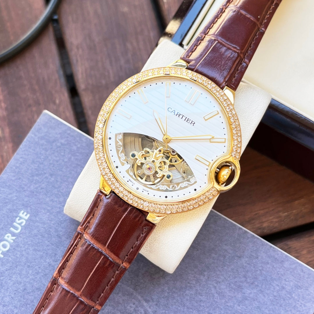 Cartier Flying Tourbillon Skeleton (Diamond Bezel)