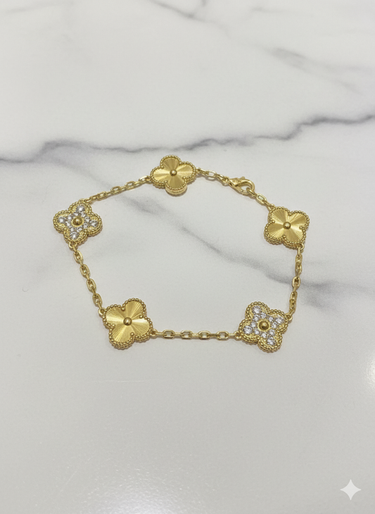 Van Cleef & Arpels Vintage Alhambra 5 Motifs Bracelet