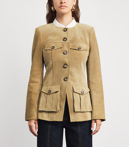 Veronica Beard Safari Suede Jacket