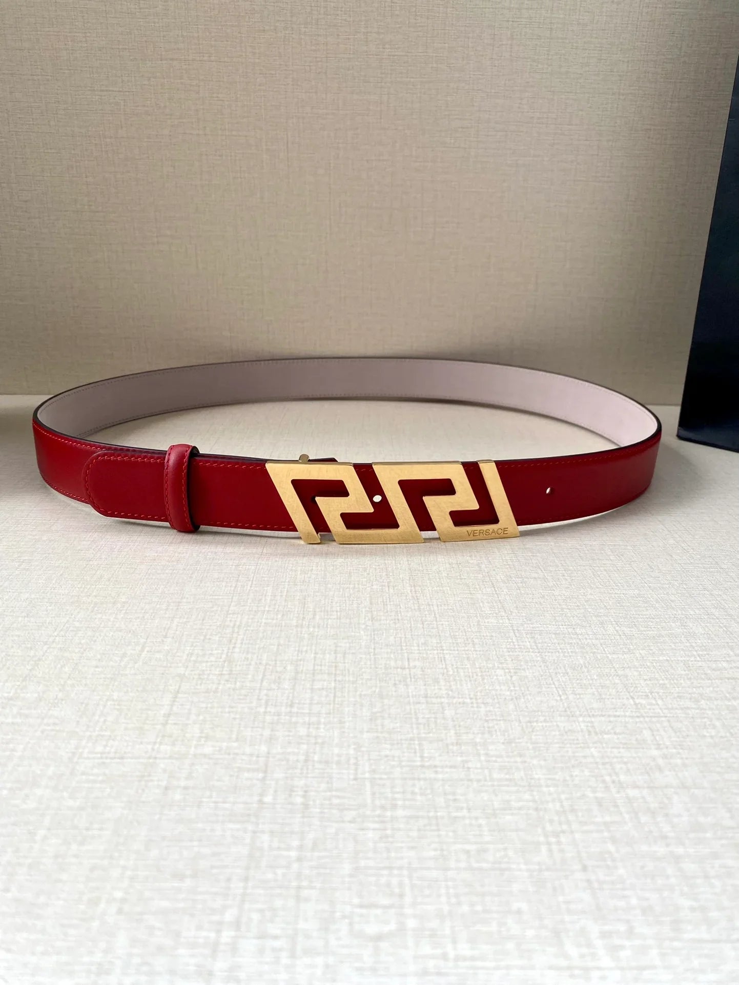 Versace Greca Buckle Leather Belt