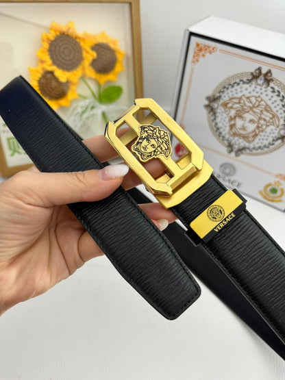 Versace Medusa Buckle Leather Belt