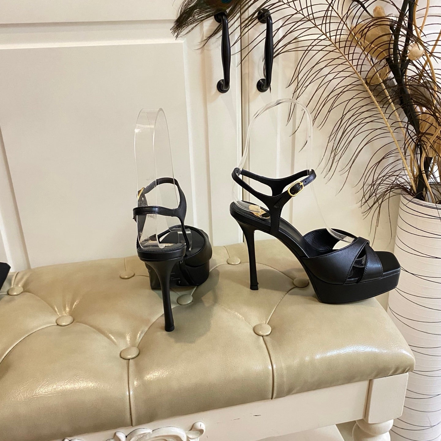 YSL SAINT LAURENT Debbie Platform Sandals