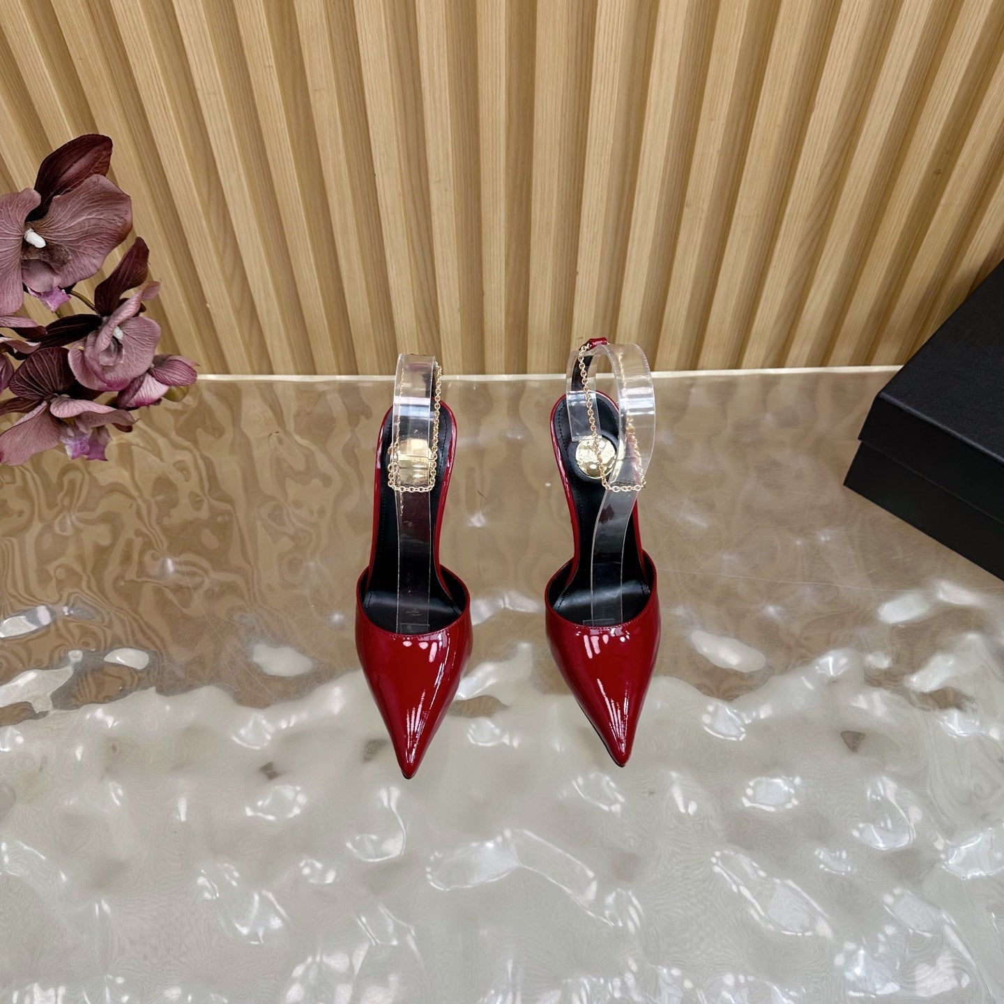 YSL Saint Laurent Pointed-Toe Slingback Heels