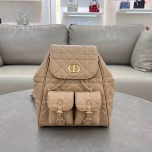 Dior Caro Backpack Biscuit-Colored