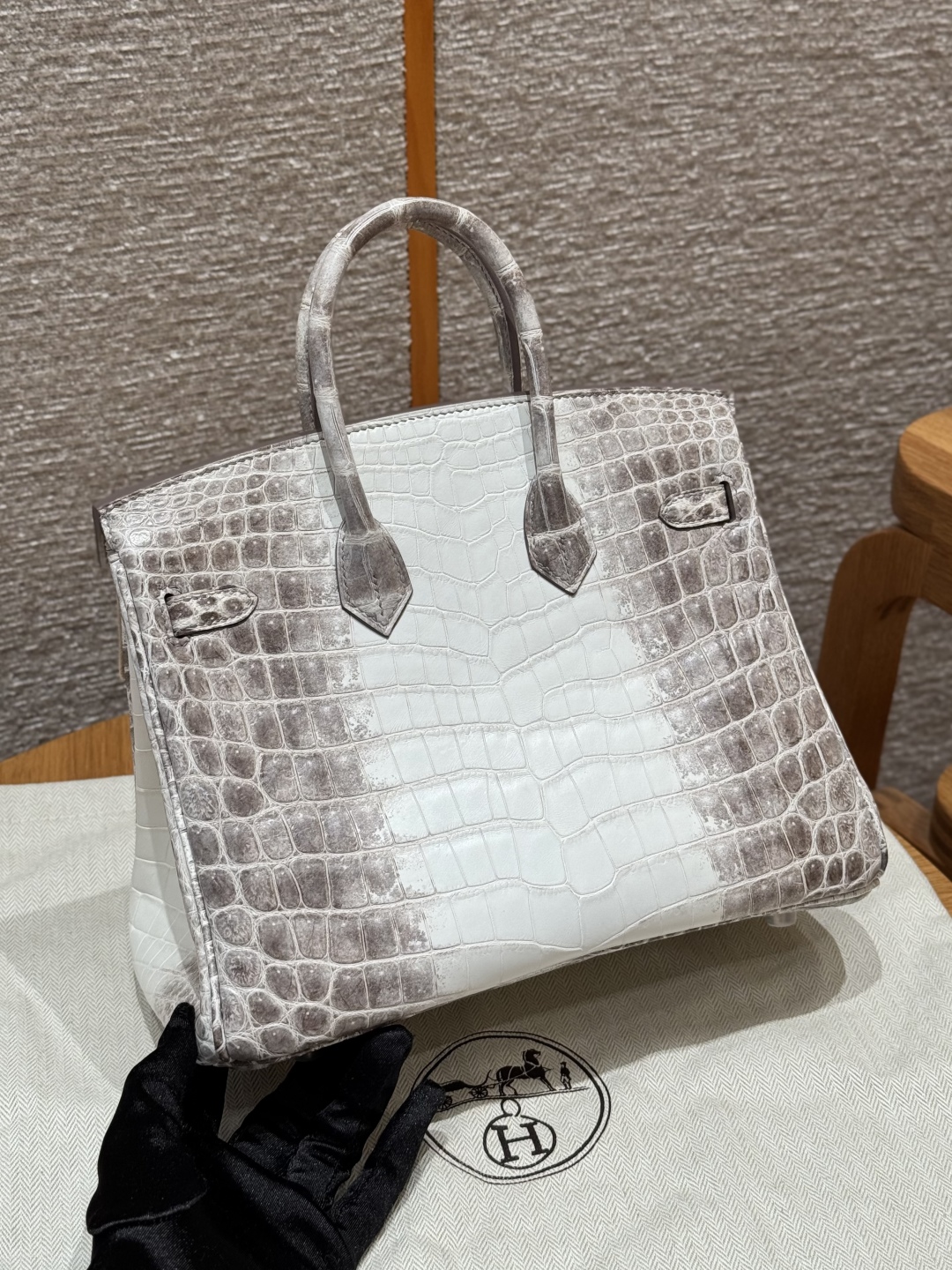Hermès Birkin 25 – Himalaya Niloticus Crocodile Bag