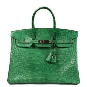 Hermes Birkin 35 Cactus Matte Alligator Mississippiensis