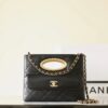 Chanel 24B Lambskin Clutch with Chain – Black