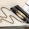 Chanel 24B Lambskin Clutch with Chain – Black