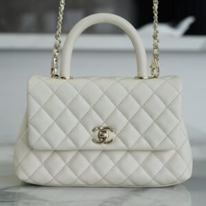 Chanel Coco Mini Handle Off White