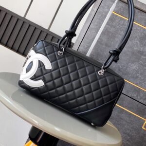 Chanel Black and White Panda Kangpeng Bowling Pillow Bag