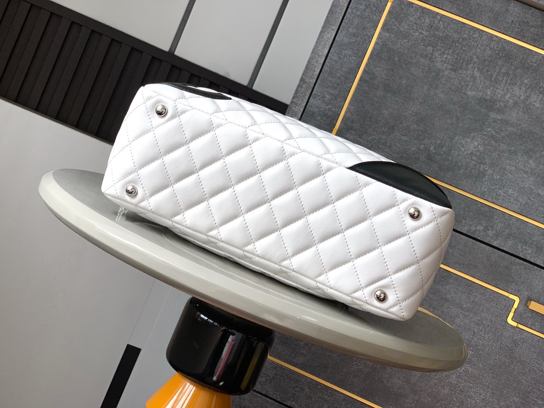 Chanel Cambon Ligne Bowler Bag (White & Black)